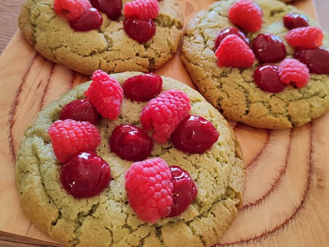 Cookies pistache framboise